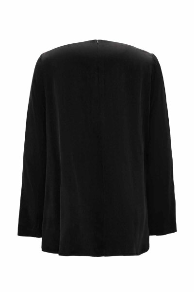 Accessory Detailed Solid Black Tunic - 2