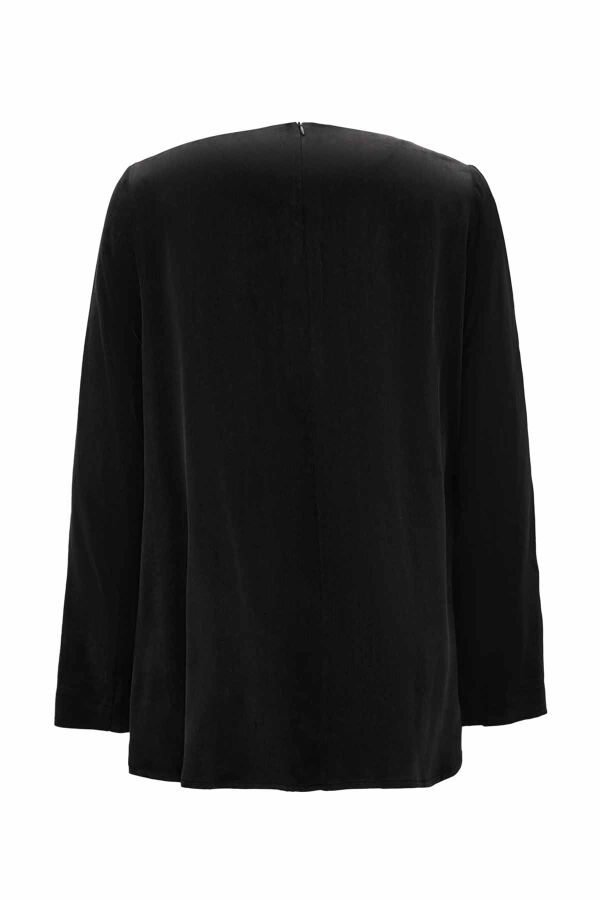 Accessory Detailed Solid Black Tunic - 2