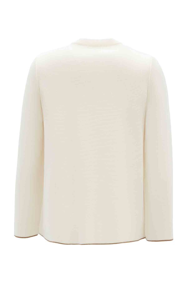 Cepli Triko Kısa Ekru Gold Ceket - 2