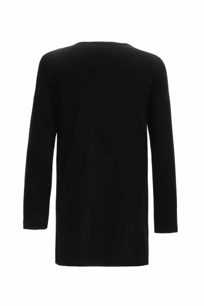 Çiçek Broşlu Düz Renk Basic Tunik - 6