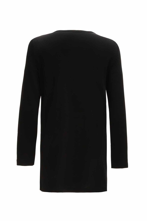 Çiçek Broşlu Düz Renk Basic Tunik - 6