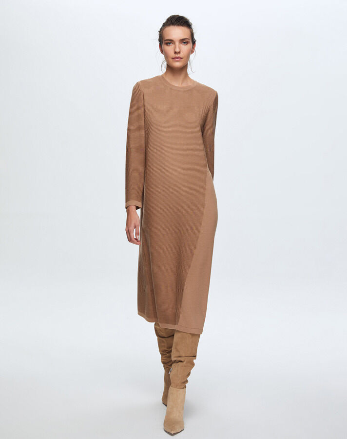 T24K-4001 Corded Knitwear Dress - 4