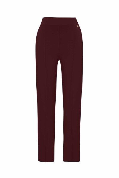 Dar Paça Triko Koyu Bordo Pantolon - 1