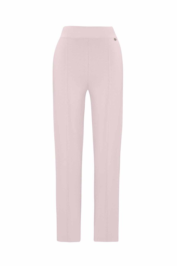 Dar Paça Triko Pembe Pantolon - 1