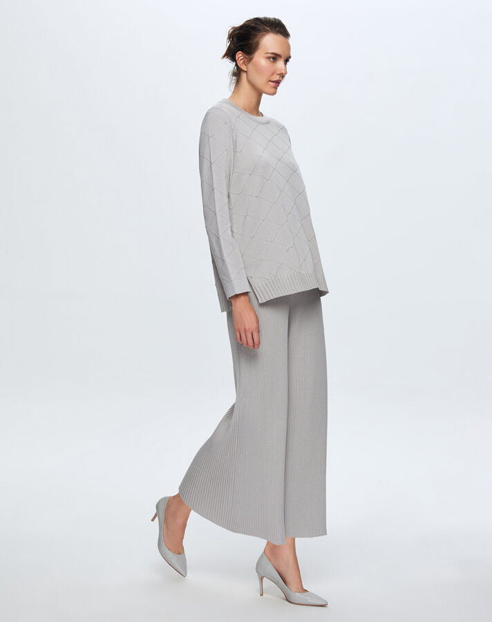 T24K-7012 Rubber Knit Trousers Skirt - 4