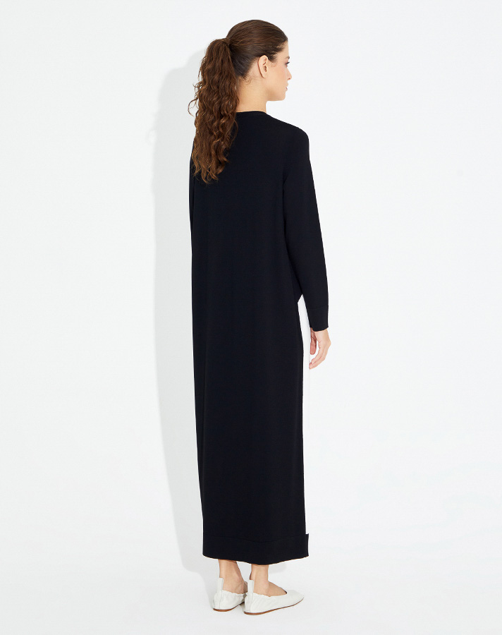 Front Two-Color Knitwear Dress - 6