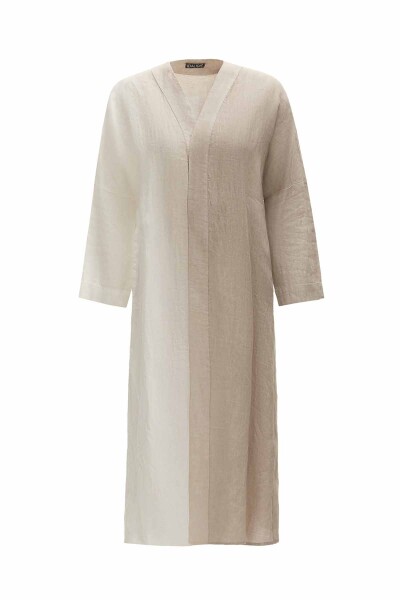 Gradient Long Linen Jacket - 10