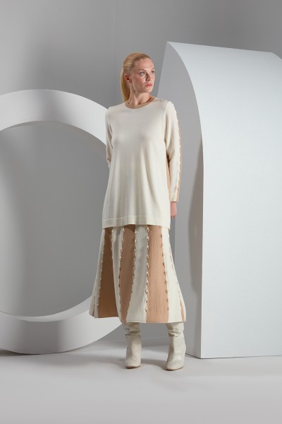 Knitted Knitted Flared Skirt - 3