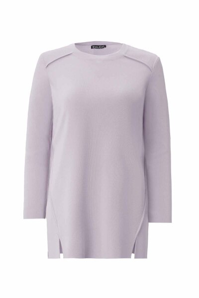 Long Sleeve Basic Lilac Knit Tunic 