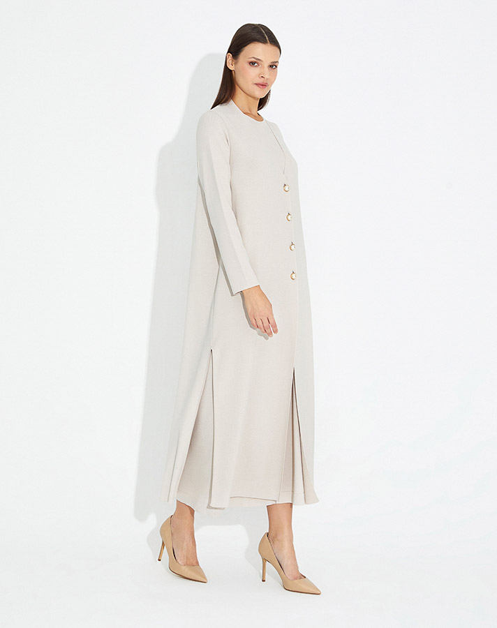 Pearl Button V-Neck Long Cardigan - 9