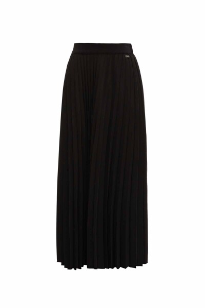Plain Color Pleated Chiffon Skirt - 9