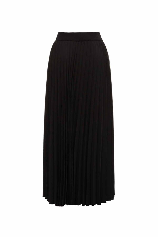 Plain Color Pleated Chiffon Skirt - 10