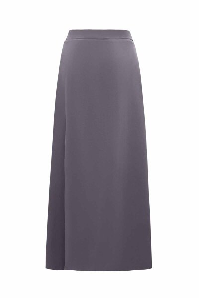 Pocketed Grey Cupro Skirt - MISS DALIDA
