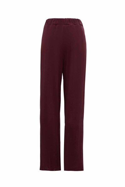 Rahat Kesim Cupro Bordo Pantolon - MISS DALIDA