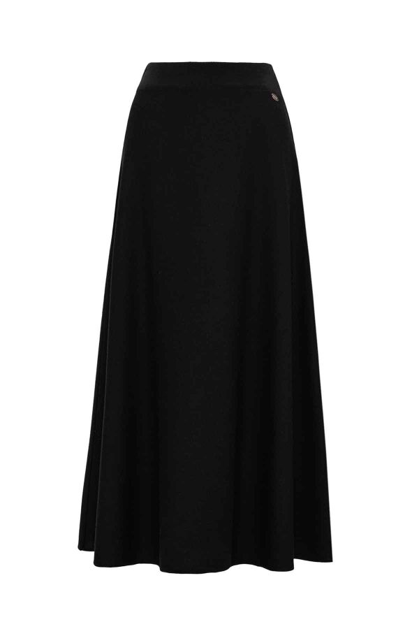 Relax Fit Knit Black Skirt - 1