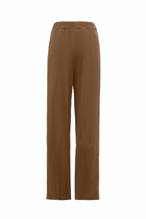 Relaxed Fit Cupro Camel Pants - 2