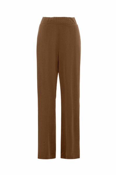 Relaxed Fit Cupro Camel Pants - 4
