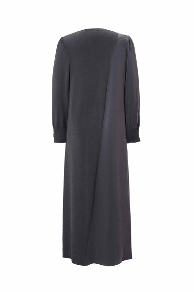 Relaxed Fit Knit Mantle Grey Dress - MISS DALIDA (1)