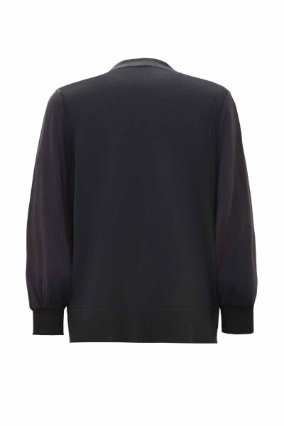 Round Neck Zippered Solid Dark Grey Coat - 2