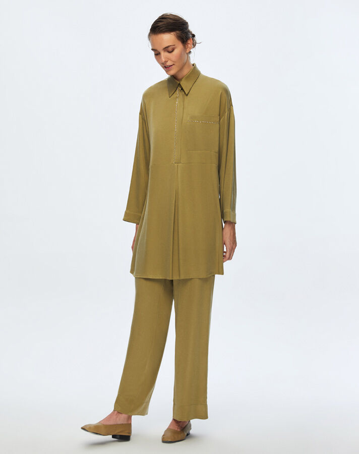 T24K-6029 Single Pocket Cupro Tunic - 3