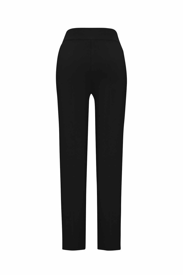 Slim Fit Knitted Black Pants - 2