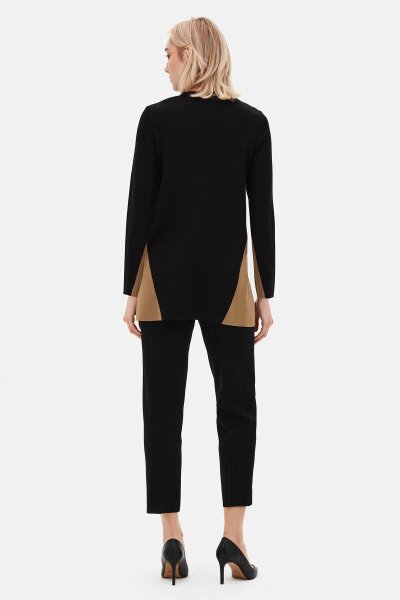 Slim Fit Knitted Black Pants - MISS DALIDA (1)