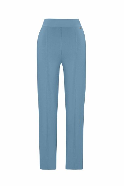 Slim Fit Knitted Blue Pants - 1