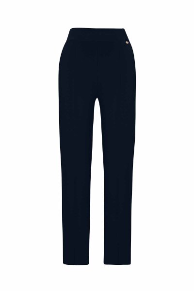 Slim Fit Knitted Navy Pants - 1