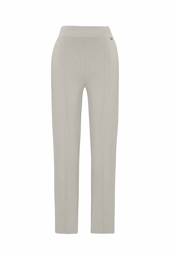 Slim Fit Knitted Stone Pants - 1