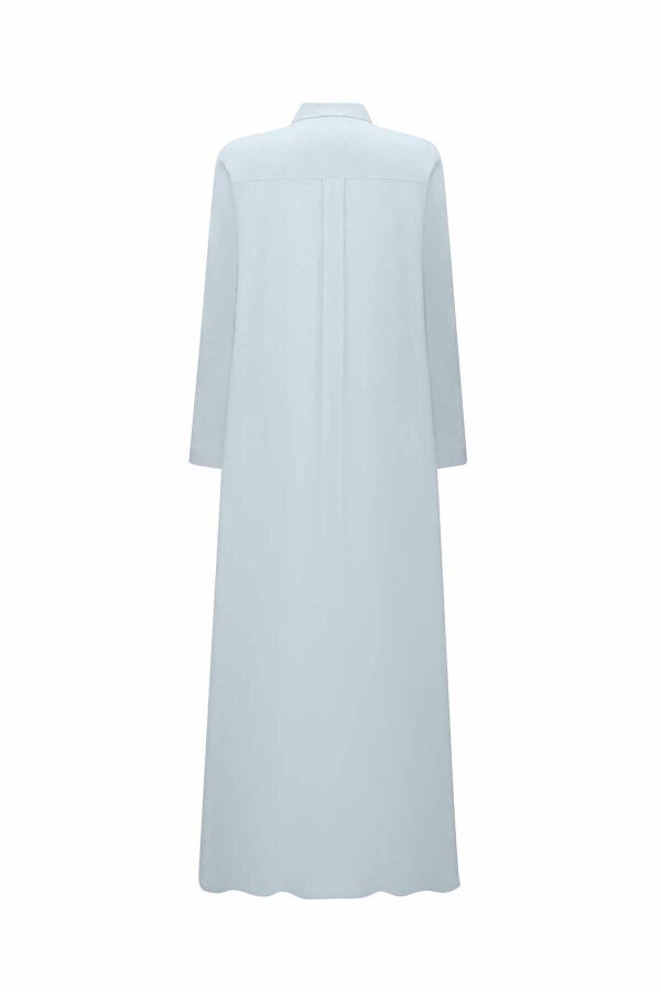 Solid Color Linen Shirt Dress with Pockets - 10