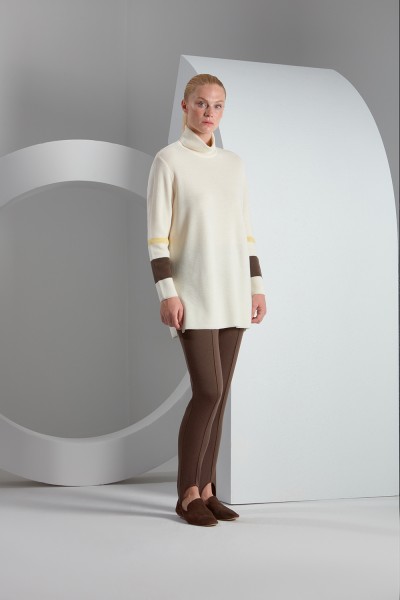 T23K-6041 Sleeves Color Block Thessaloniki Knitted Tunic - 5