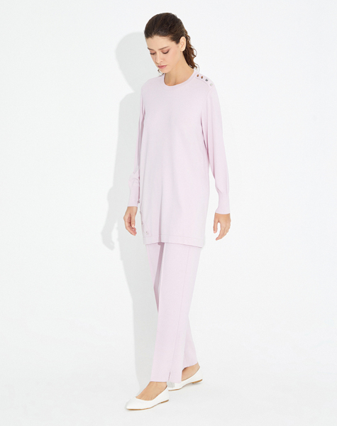T23Y-7000 Dar Paça Triko Pantolon 1183-BLUE - 4