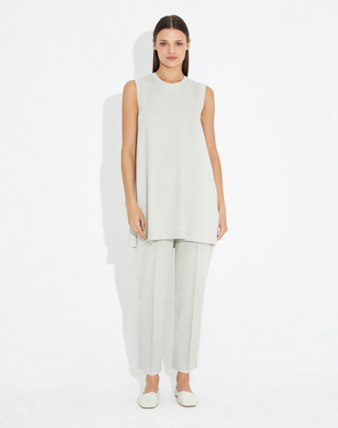 T23Y-7000 Dar Paça Triko Pantolon 1183-BLUE - 23