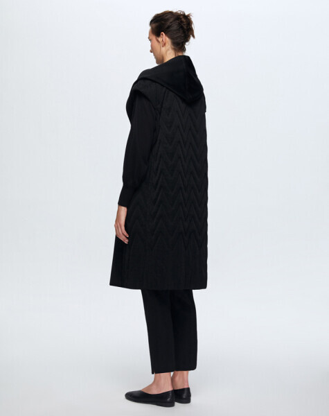 T24K-1001 Kapitone Kapişonlu Yelek PENNA-DARK BLUE - 26