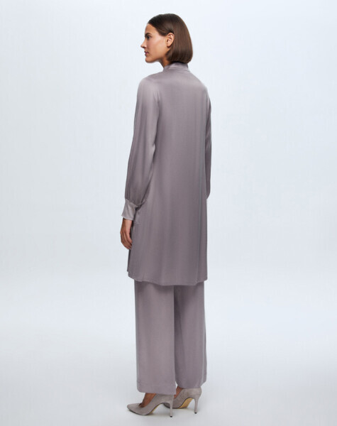 T24K-3001 Hakim Yaka Kupro Gömlek ANTHRACITE - 2