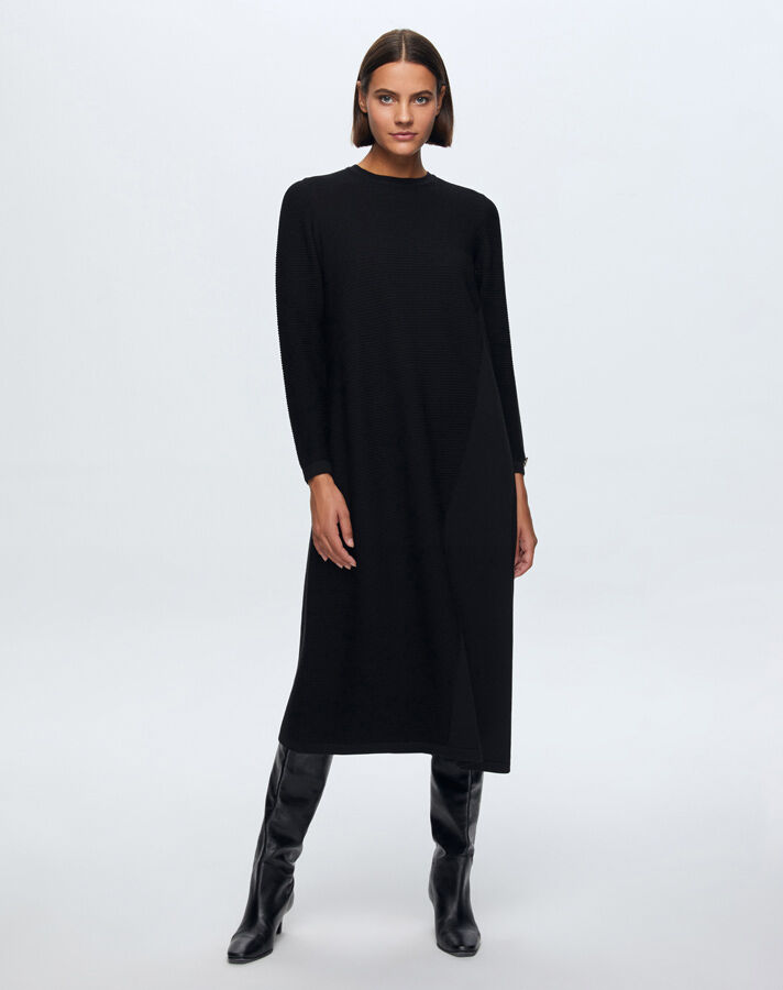 T24K-4001 Fitilli Triko Elbise - 6