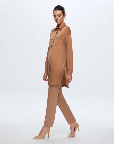 T24K-6028 İki Cepki Kupro Tunik - 2