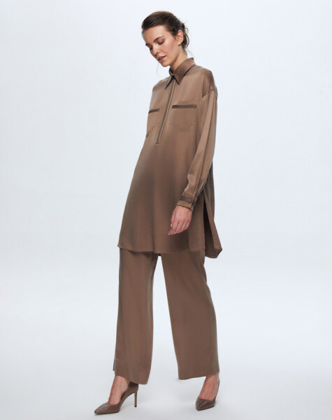 T24K-6028 İki Cepki Kupro Tunik - 6