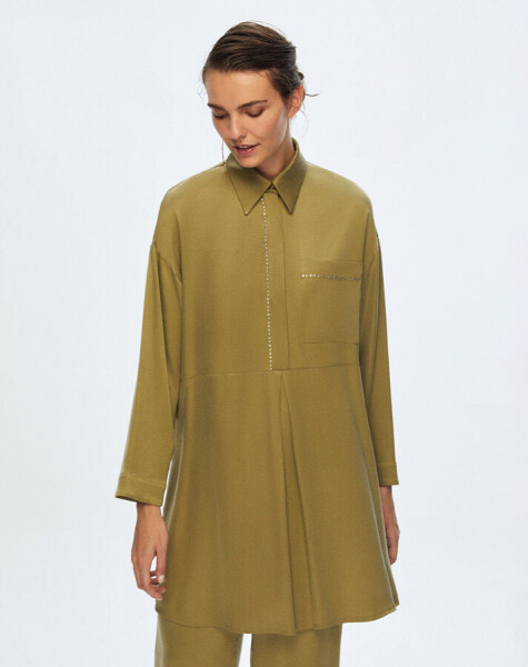 T24K-6029 Tek Cepli Kupro Tunik - 1