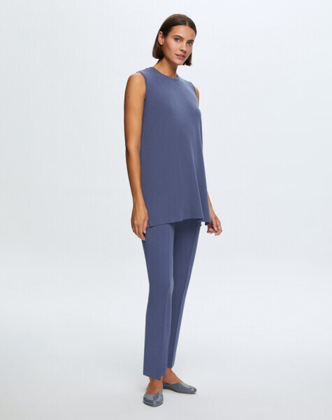 T24K-7000 Dar Paça Triko Pantolon DIDO-BEİGE - 9