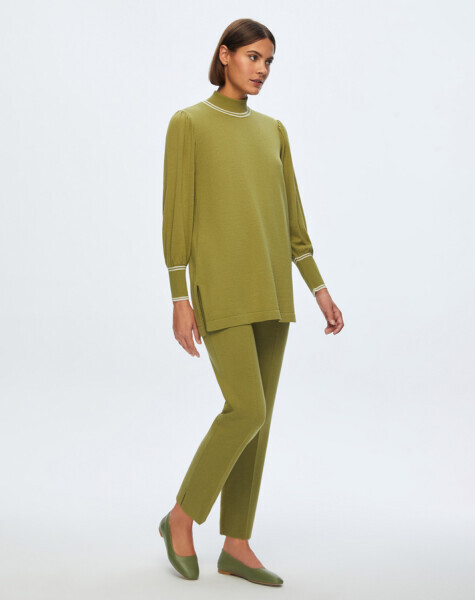 T24K-7000 Dar Paça Triko Pantolon DIDO-BEİGE - 22