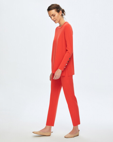 T24K-7000 Dar Paça Triko Pantolon DIDO-BEİGE - 25