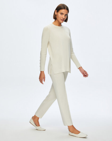 T24K-7000 Dar Paça Triko Pantolon RAME-BONE 