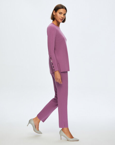 T24K-7000 Dar Paça Triko Pantolon SCOPA-ORCHİDE 