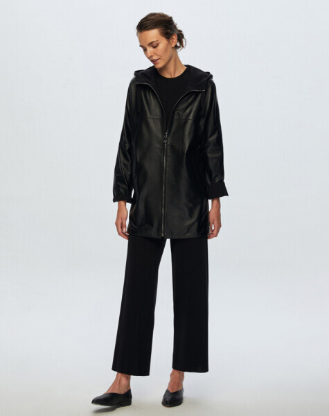 T24K-8006 Triko Astarlı Deri Ceket BLACK - MISS DALIDA (1)