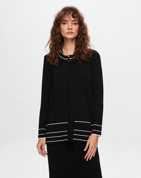 T24Y-2013 Ajurlu Baklavalı Triko Etek 1099-DARK GREY - 24