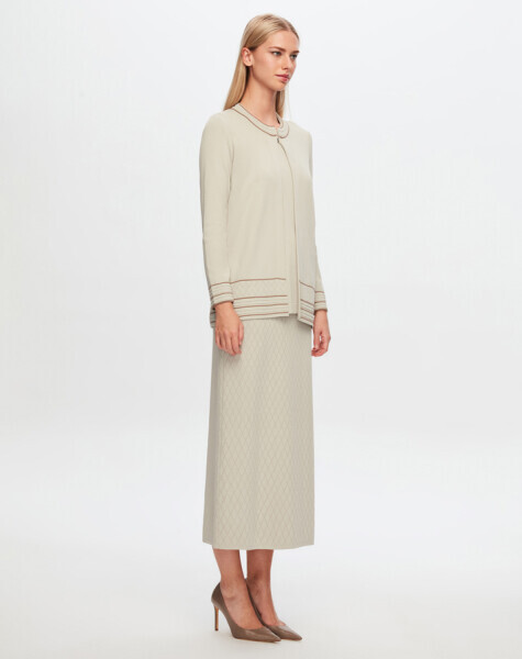 T24Y-2013 Ajurlu Baklavalı Triko Etek 1499-SMOKE - 20