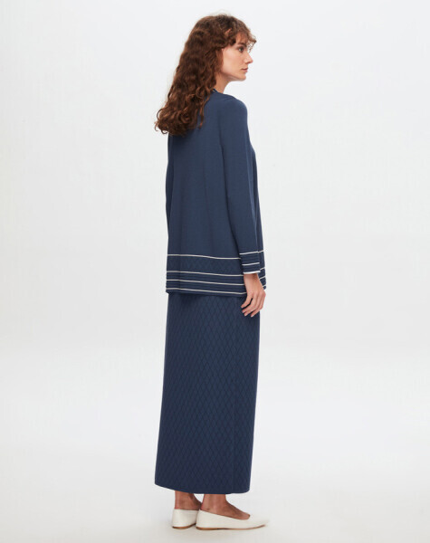 T24Y-2013 Ajurlu Baklavalı Triko Etek 1499-SMOKE - 28