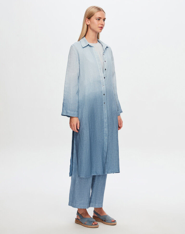 T24Y-3000 Gradient Long Linen Shirt - 3