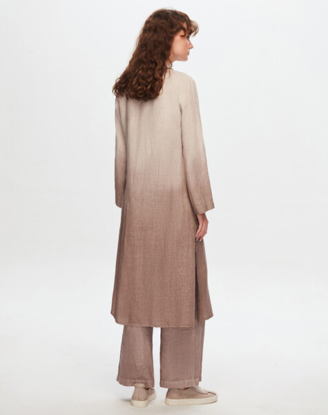 T24Y-3000 Gradient Long Linen Shirt - 11
